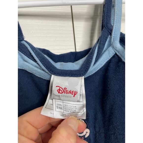 Vintage The Disney Store Minnie Mouse Tennis Tank Top Girls Size 18 Mo Blue - Picture 2 of 6